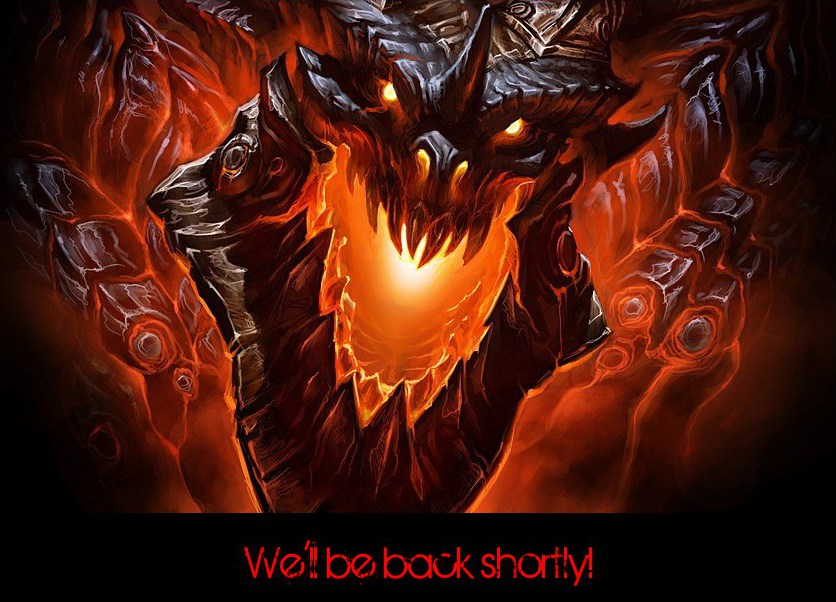 We'll be back shortly!